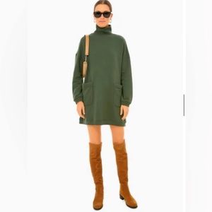 Tuckernuck Pomander Place Green Mini Porter Sweater Dress